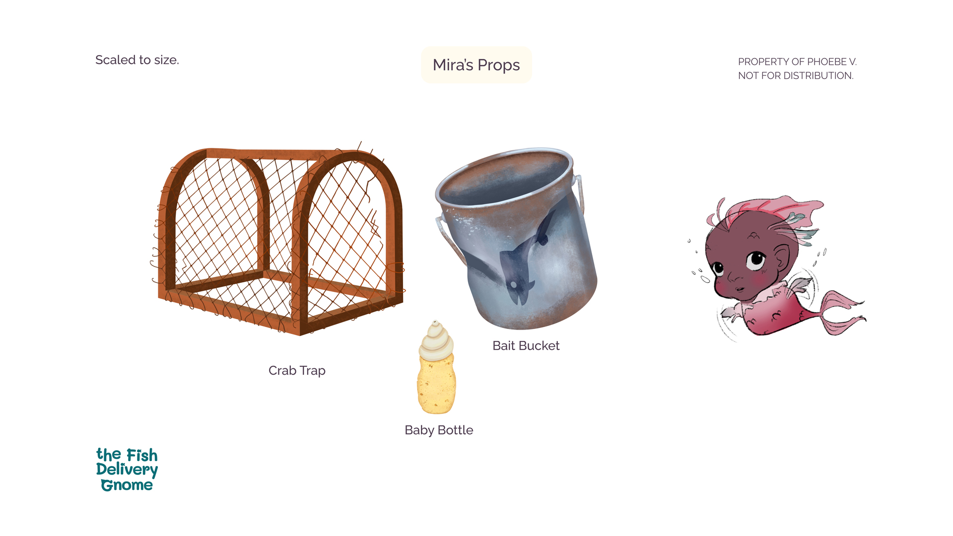 Mira's prop designs for a 3D animated movie, 